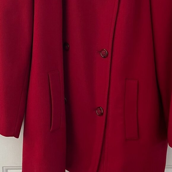 Pendleton Woman's Red 100% Italian Fabric Merino Wool Outdoor Warm Jacket Sz 14 - Picture 11 of 11